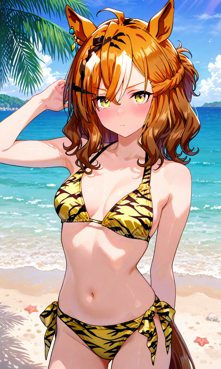 競泳水着のマルゼンスキーの全身イラストをお願いします