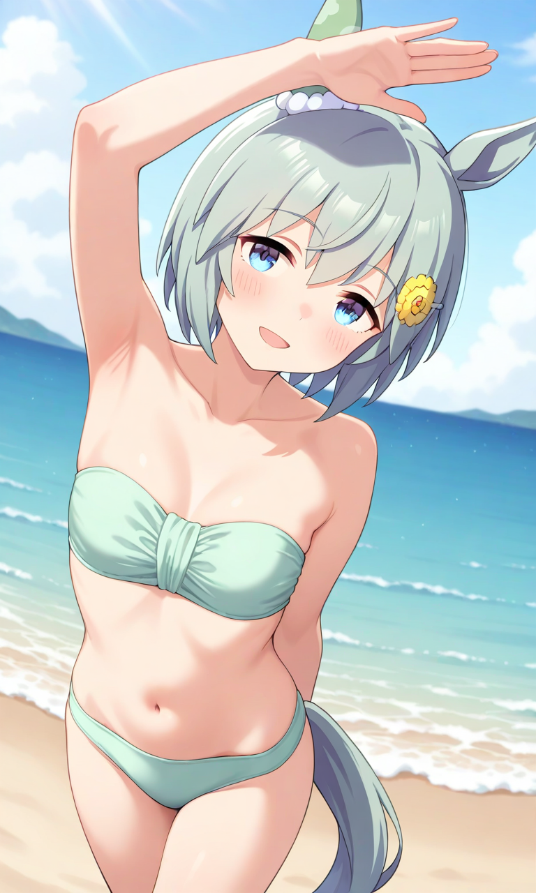 競泳水着のマルゼンスキーの全身イラストをお願いします